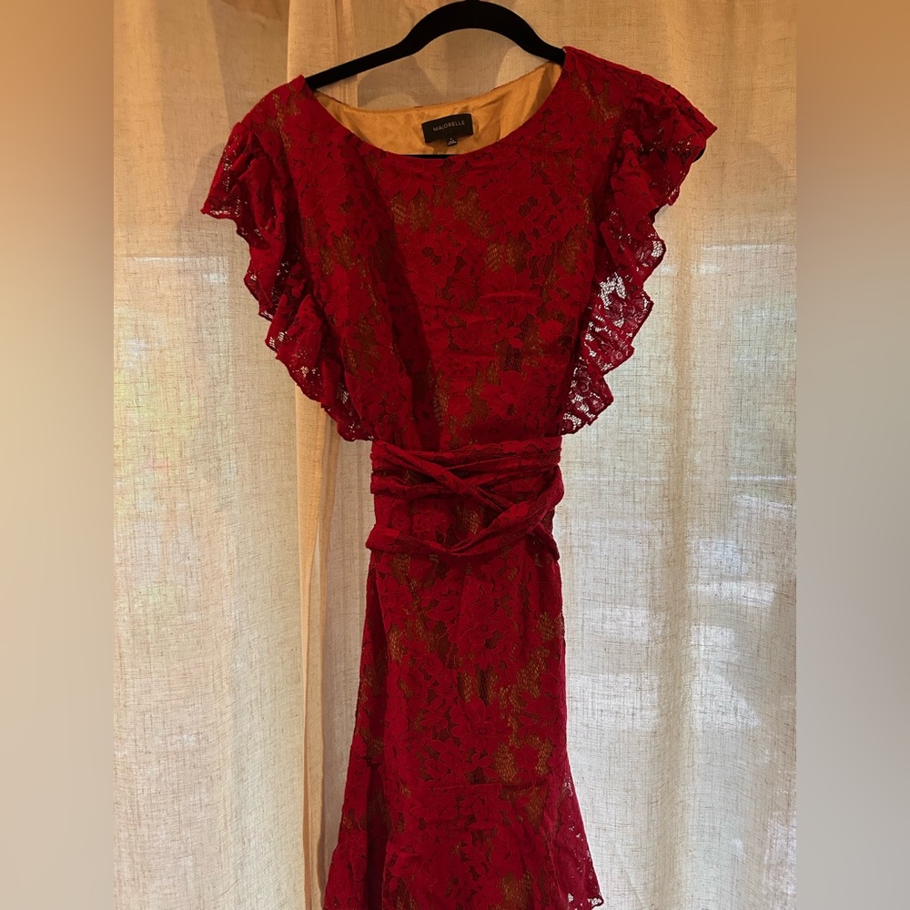 Majorelle Marnie Mini Dress in Cranberry Red - size XL